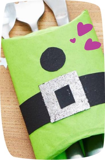 Marque‑places en rouleaux de papier toilette