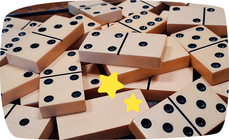 les pièces de domino